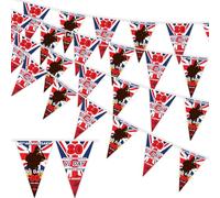 AhfuLife VJ Day Flag Bunting for 80th Anniversary 2025 Decorations, 12m-32 Pcs 80 Years VJ Day Cloth Flag Bunting Party Decorations Banner for 80 Years Victory In Japan WW2 1945-2025 Decoration