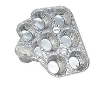 AHG 10 Pack Disposable Muffin Tins - 6-Cup Heavy-Duty Aluminum Foil Baking Pans for Muffins, Cupcakes, Mini Pies & Quiches - Oven Safe, Leak-Resistant & Recyclable Bakeware for Home,
