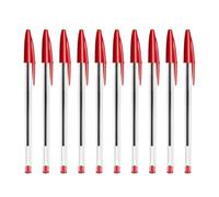 AHG 100 Pack Red Ballpoint Pens (2×50) - Bold Red Ink Biro Pens for Marking, Editing, Grading & Everyday Writing - Smooth Medium Point 1.0mm Pens for School, Office, Teachers & Home Stationery Use