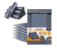 AHG 12x16 Grey Mailing Bags 1000-Pack - Large Self-Seal Polyethylene Courier Bags, Waterproof, Tear-Resistant, Lightweight Postal Packaging for Clothing, Parcels, Returns, Vinted & Online Orders