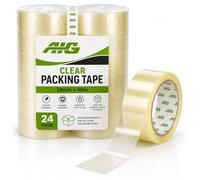 AHG 24-Pack Clear Packing Tape 24mm x 40m - Strong Crystal Clear Adhesive Sellotape for Parcel Packing, Moving Boxes, Gift Wrapping, Office & Craft Use - Easy Tear Transparent Tape for Everyday