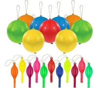 AHG 240 Pack Punch Balloons for Kids | 12 Inch Strong Latex Balloons with Elastic Bands | Assorted Bright Colours | Fun Party Bag Fillers, Games & Celebrations