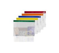 AHG 25 Pack A4+ Zippa Bags - Heavy Duty Plastic Zip Wallets with Coloured Zips & Writable Label Area | Waterproof A4 Plus Document Pouches for School, Office, Exams, Projects, Artwork & Travel Storage