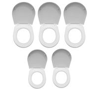 AHG 5-Pack Soft Close Toilet Seats with Quick Release | Universal Fit White Toilet Seat with Top Fixing Hinges | Durable, Scratch-Resistant & Quiet-Closing Seats for Easy Cleaning & Bathroom Upgrade