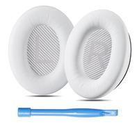 AHG Accessory House Global qc Replacement Ear Pads Cushions Compatible with Bose QuietComfort 35 II / QC35, QCSE, QCSC and QC45 wireless Headphones (White) - Premium Material | Extra Thick | Durable