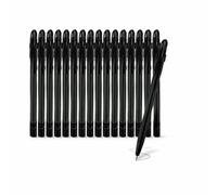 AHG Black Ballpoint Pens 50 Pack - Smooth Writing 1.0mm Medium Point Biros with Quick-Dry Black Ink - Comfortable Grip Writing Pens for School, Office, Home, Teachers & Stationery