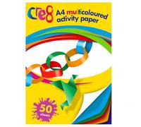 AHG Coloured Paper A4 Pad - 50 Sheets 80GSM Assorted Colour Paper, Multi Colour Printer Paper for Arts & Crafts, Drawing, Origami, Scrapbooking, School Projects & Creative Printing