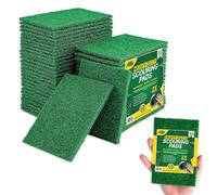 AHG Heavy Duty Scouring Pads 10 Pack (10 x 15 cm) | Green Non-Scratch Kitchen Scrub Pads | Durable Reusable Multipurpose Scourers for Dishes, Pots, Pans, Sinks & More