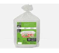 AHG Investment cafe express plastic containers & lids 1.2l 42 pack - 38oz Clear Plastic Salad Food Multi-use Containers Base+Lid (Pack of 42)