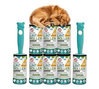 AHG Lint Roller 14 Refills (840 Sheets) + 2 Reusable Handles | Extra Sticky Pet Hair Remover for Dog & Cat | Adhesive Rolls for Clothes, Furniture, Carpet | Eco-Friendly & Easy-Peel Sheets