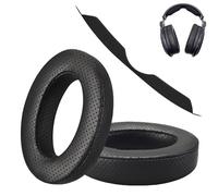 AHG Replacement Ear Pads & Headband Cushion Pad Compatible with Sennheiser Headphones HD600 HD650 HD660S HD 660S2 Massdrop X HD 6XX HD58X Jubilee HD580-Sheepskin Leather & AHG Dual-Layer Foam (Black)