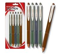 AHG Retractable Gel Pens Black Ink - Pack of 25 - Smooth Writing Medium Tip Gel Pens, Quick-Dry No Smear No Bleed Ink Pens for School, Office, Journaling, Exams & Daily Use