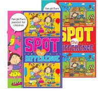AHG Spot the Difference Books for Children Pack of 2, A4 Activity Puzzle Books Ages 3+, Fun Observation Games, Colour Activity Books for Preschool Learning, Travel & Screen-Free Entertainment