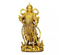AHGFTYRDT Buddha Statue Sculpture Brass Weituo Bodhisattva Buddha Statue Ornaments Office Home Worship Zen Crafts