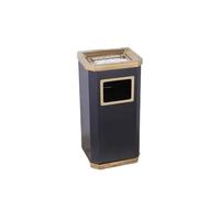 AHGFTYRDT Outdoor Trash Can Vertical Ashtray Elevator Entrance Outdoor Square Barrel Stainless Steel Large Commercial Trash Can for Hotel Ktv Lobby Garbage Bin