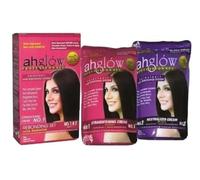 AHGLOW Hair Straightening and Rebonding System with KERATIN. Extra Strength Formula. The Complete System that Straightens Wavy, Curly, Frizzy Hair the Smooth, Silky, Shiny Way! 165 gram pouches
