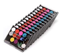 Ahgsup 15 Colors Pearlescent Body Face Paint Palette for Attractive Makeup, Non Irritating for Children and Adults, Ideal for Halloween Performances, Plastic 5.7 X 4.3 X 0.6in
