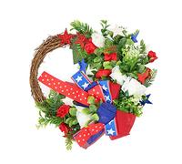 Ahgsup 4th of July Wreath with Vibrant Colors
