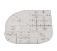 Ahgsup Acrylic Sewing Curved Corner Cutter Ruler Sewing Patchwork Ruler Template Patchwork Tool DIY Supplies (Golden)