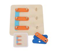 Ahgsup Alphabet Construction Mindfulness Training Stacking Blocks Toy Set for Over 36 Months