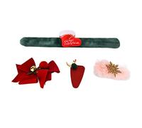 Ahgsup Christmas Slap Bracelets, Soft Fluffy Felt Snap Wristbands