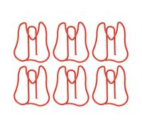 Ahgsup Cute Animal Head Shaped Paper Clips for Office, Slip Resistant Metal Clips for Document Organization, 100PCS Portable Office (Red)