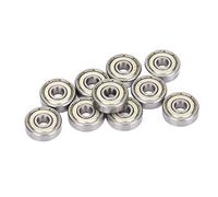 Ahgsup Deep Groove Ball Bearing, High Load Capacity 6mm | design, Double shielded, Low friction, Heavy load resistance, Suitable for high speed use, 10PCS