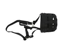 Ahgsup Grazing Muzzle Large Holes Easy Breathe Anti Biting Horse Mouth Cover for Equestrian Black 1 Unit