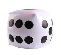 Ahgsup Jumbo Inflatable Dice Large Inflatable Dice Toy 15 X 15 Inch PVC Water Proof Easy Deflate with Long Plug for Indoor Outdoor Game Pool Party Kids