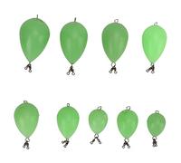 Ahgsup Luminous Fish Float Set 9pcs Eye-Catching Night Fishing Bobber Light