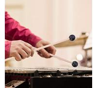 Ahgsup Marimba Mallet with Rubber Head, 4 Pcs Set | Durable maple wood handles, optimal yarn material, soft resonant sound, suitable for beginners and pros
