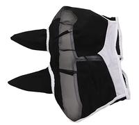Ahgsup Mesh Horse Fly Mask with Ears UV Protection Detachable Breathable Design for Horses Premium Soft Satin 1 Unit (S)