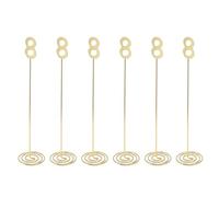Ahgsup Metal Table Number Exquisite Desk Number for Wedding Reception, 6pcs Iron Table with Base (8)
