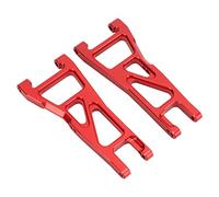 Ahgsup RC Front Lower Suspension Arm Kit, Durable Alloy Swing Arms for 1/10 RC Cars, Replacement Parts for Typhon & Bigrock, 2 Pieces (Red)