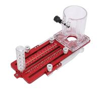 Ahgsup Router Base Multi Functional Woodworking Tool, Precise Slotting Locator & Trimmer Grooving Guide for Arc Cutting, Straight Backplane Design with Clear Scale