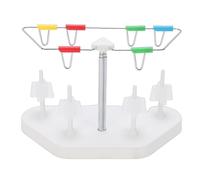 Ahgsup Spool Thread Stand for Singer Serger 14HD854 S0100, Multifunctional 4 Thread Holder with Movable Pins & Adjustable Height, Trapezoidal Anti Tanglesd Design