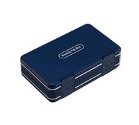 Ahgsup Weekly Organizer Box 7 Day 3 Times a Day Clear Time Zone Large Capacity Portable Compact Design with Sealing Compartments for Home Travel (Blue)
