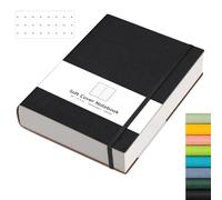 AHGXG Bullet Dotted Journal - 320 Pages Dot Grid Notebook B5 Large Journal, 100gsm Thick Dotted Paper, Leather Softcover, with Journal Stencils, Inner Pocket, 7.6'' X 10'' - Black