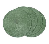 AHHFSMEI Round Braided Placemats 15 Inch Round Table Mats for Dining Tables Natural Woven Heat Resistant Place mats Set of 4 (Olive,4)