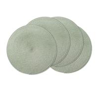 AHHFSMEI Round Braided Placemats 15 Inch Round Table Mats for Dining Tables Natural Woven Heat Resistant Place mats Set of 4 (Sage Green,4)
