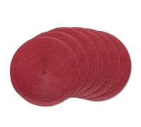 AHHFSMEI Round Braided Placemats 15 Inch Round Table Mats for Dining Tables Natural Woven Heat Resistant Place mats Set of 6 (Burgendy Red)