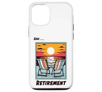 Ahhh Retirement Beach Chairs Facing the Ocean at Sunset Case for iPhone 12/12 Pro