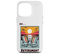 Ahhh Retirement Beach Chairs Facing the Ocean at Sunset Case for iPhone 13 Pro