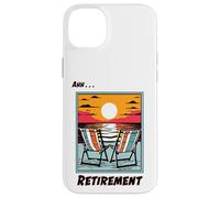 Ahhh Retirement Beach Chairs Facing the Ocean at Sunset Case for iPhone 14 Plus