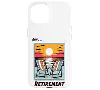 Ahhh Retirement Beach Chairs Facing the Ocean at Sunset Case for iPhone 15