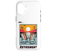 Ahhh Retirement Beach Chairs Facing the Ocean at Sunset Case for iPhone 16