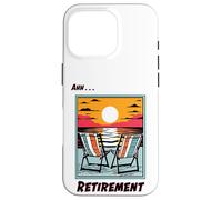 Ahhh Retirement Beach Chairs Facing the Ocean at Sunset Case for iPhone 16 Pro