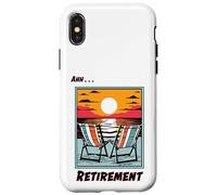 Ahhh Retirement Beach Chairs Facing the Ocean at Sunset Case for iPhone X/XS