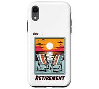 Ahhh Retirement Beach Chairs Facing the Ocean at Sunset Case for iPhone XR