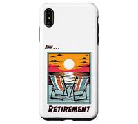 Ahhh Retirement Beach Chairs Facing the Ocean at Sunset Case for iPhone XS Max